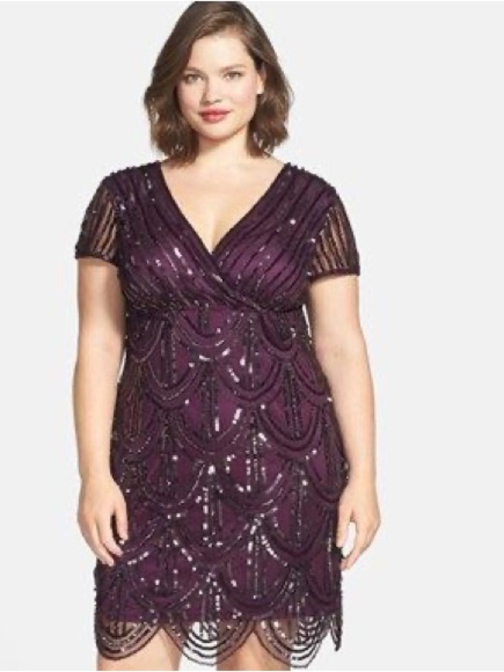 MARINA | Beaded Empire Waist Dress Plus  Size 16W NWT